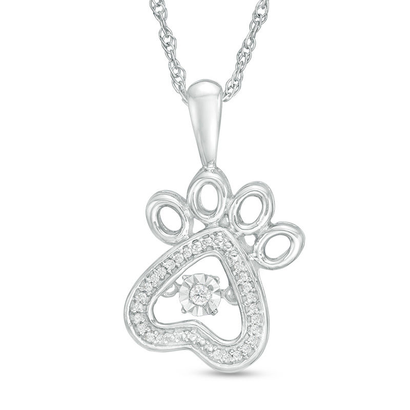 Dog Paw Necklace AILUOR Cute Puppy Paw Print Forever Love Heart Pendant Always in My Heart Footprint Necklace Memorial Jewelry for Dog Lovers Live /& Love /& Rescue