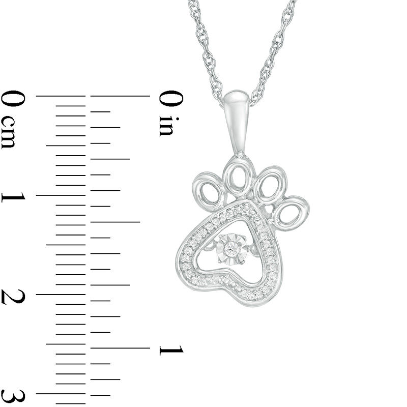Unstoppable Love™ Diamond Accent Dog Paw Pendant in Sterling Silver