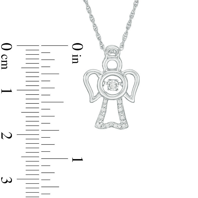 Main Image 2 of Unstoppable Love™ Diamond Accent Angel Pendant in Sterling Silver