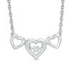 Unstoppable Love™ Diamond Accent Triple Heart Necklace in Sterling Silver