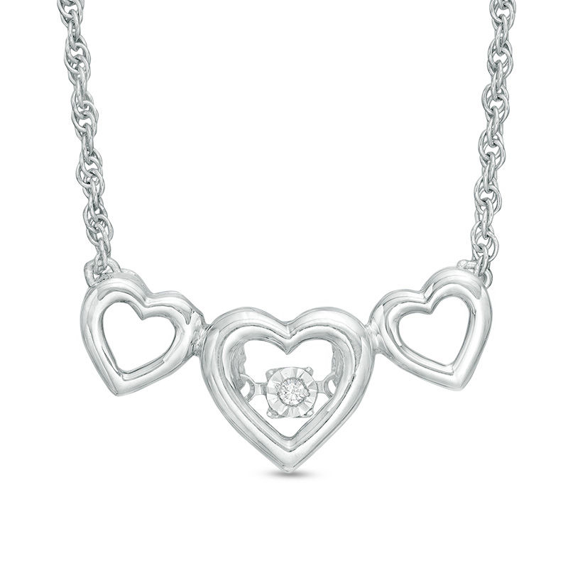 Unstoppable Love™ Diamond Accent Triple Heart Necklace in Sterling Silver|Peoples Jewellers