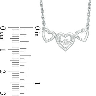 Unstoppable Love™ Diamond Accent Triple Heart Necklace in Sterling Silver
