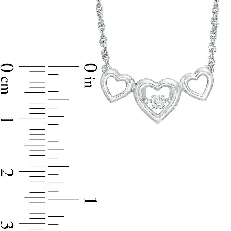 Unstoppable Love™ Diamond Accent Triple Heart Necklace in Sterling Silver