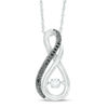 Thumbnail Image 0 of Unstoppable Love™ 0.15 CT. T.W. Enhanced Black and White Diamond Infinity Pendant in Sterling Silver