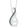 Thumbnail Image 1 of Unstoppable Love™ 0.15 CT. T.W. Enhanced Black and White Diamond Infinity Pendant in Sterling Silver