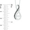 Thumbnail Image 2 of Unstoppable Love™ 0.15 CT. T.W. Enhanced Black and White Diamond Infinity Pendant in Sterling Silver