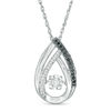 Thumbnail Image 0 of Unstoppable Love™ 0.11 CT. T.W. Enhanced Black and White Diamond Teardrop Pendant in Sterling Silver