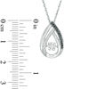 Thumbnail Image 1 of Unstoppable Love™ 0.11 CT. T.W. Enhanced Black and White Diamond Teardrop Pendant in Sterling Silver