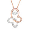 Unstoppable Love™ 0.09 CT. T.W. Diamond Tilted Butterfly Pendant in 10K Rose Gold