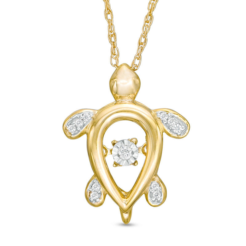 Unstoppable Love™ Diamond Accent Turtle Pendant in 10K Gold