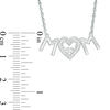 Thumbnail Image 2 of Unstoppable Love™ Diamond Accent "MOM" Heart Necklace in Sterling Silver