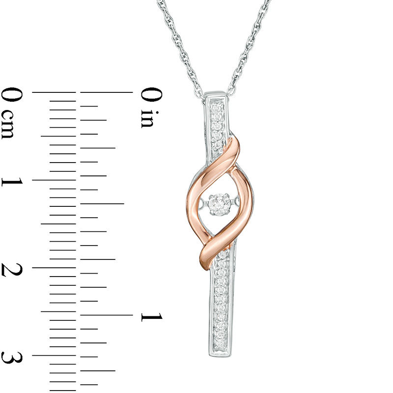 Unstoppable Love™ Diamond Accent Linear Twist Pendant in 10K Two-Tone Gold