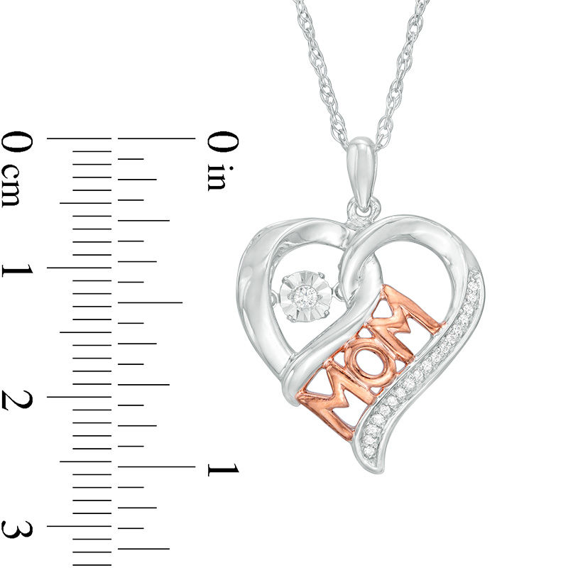 Unstoppable Love™ Diamond Accent "MOM" Heart Pendant in 10K Two-Tone Gold
