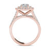 Thumbnail Image 2 of 1.95 CT. T.W. Diamond Double Cushion Frame Split Shank Bridal Set in 14K Rose Gold