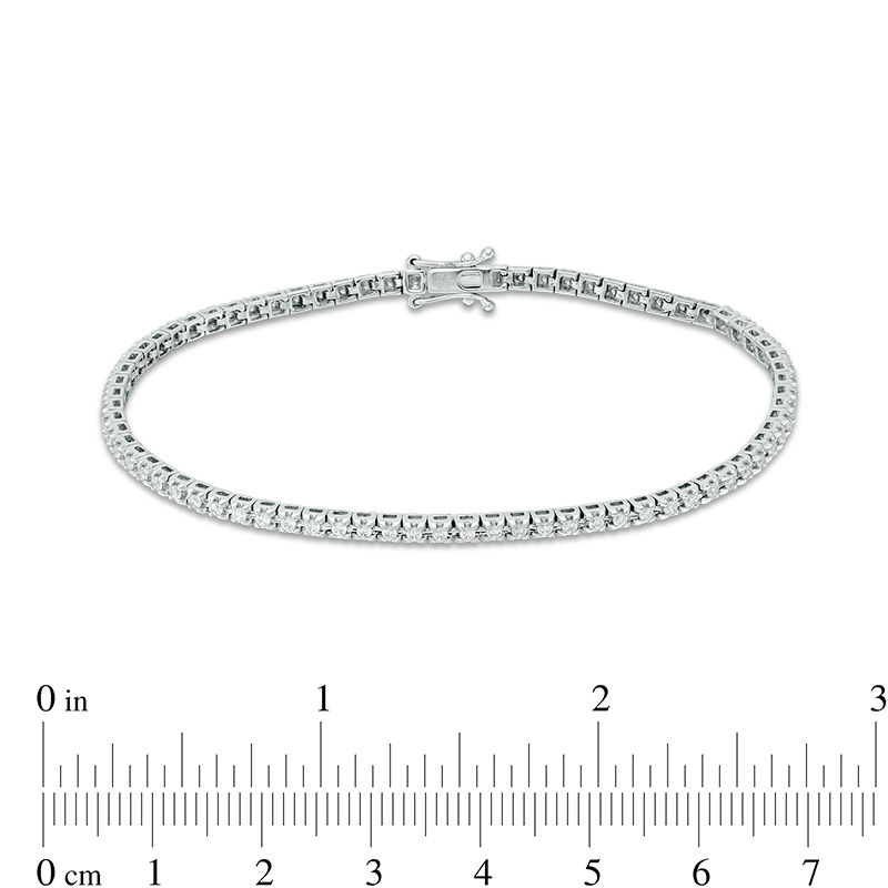 Main Image 3 of 1.00 CT. T.W. Diamond Tennis Bracelet in 10K White Gold