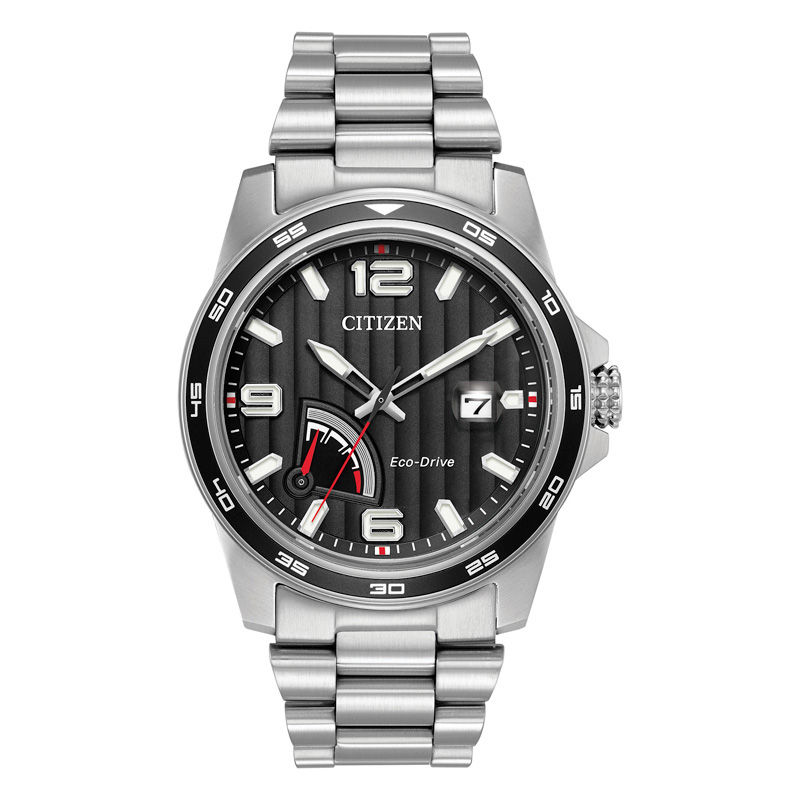 Men's Citizen Eco-Drive® PRT Watch with Black Dial (Model: AW7030-57E)