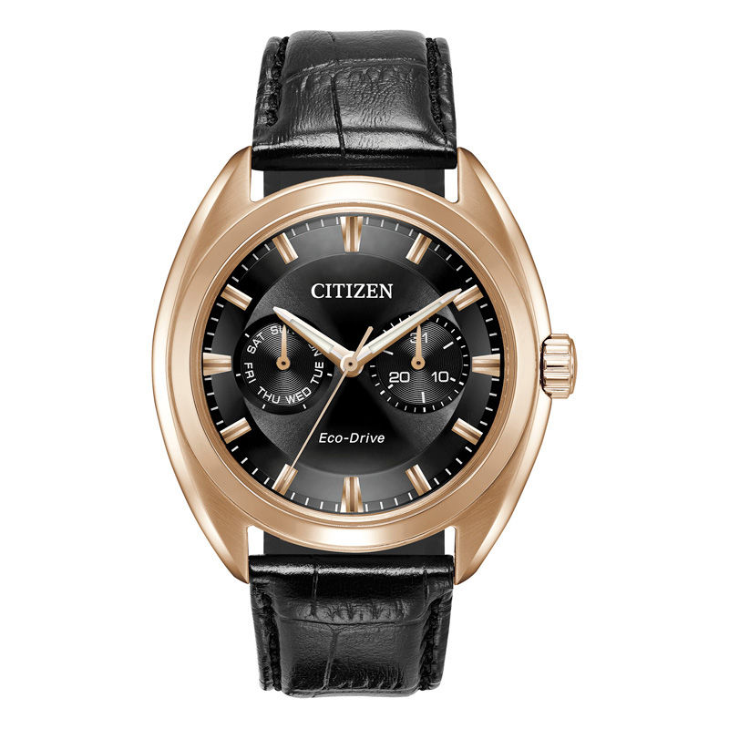 Main Image 1 of Men's Citizen Eco-Drive® Paradex Rose-Tone Strap Watch with Grey Dial (Model: BU4013-07H)