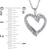 Thumbnail Image 3 of 0.10 CT. T.W. Diamond Swirl Heart Pendant in 10K White Gold - 17"