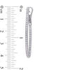 Thumbnail Image 3 of 0.98 CT. T.W. Diamond Inside-Out Oval Hoop Earrings in 14K White Gold
