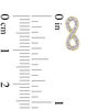 Thumbnail Image 3 of 0.09 CT. T.W. Diamond Infinity Stud Earrings in 10K Gold