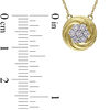 0.24 CT. T.W. Composite Diamond Swirl Frame Necklace in 10K Gold - 17"