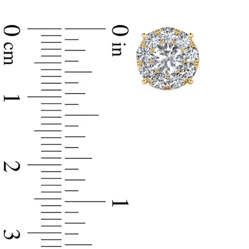 Main Image 2 of 1.20 CT. T.W. Diamond Frame Stud Earrings in 10K Gold