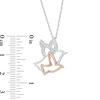 Thumbnail Image 2 of Diamond Accent Birds Pendant in Sterling Silver and 10K Rose Gold