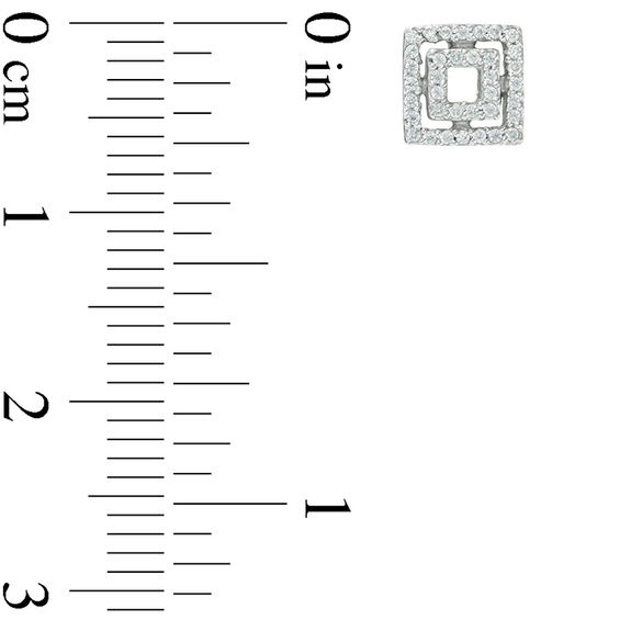 0.11 CT. T.W. Diamond Double Square Stud Earrings in Sterling Silver 0.11 CT. T.W. Diamond Double Square Stud Earrings in Sterling Silver