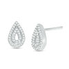 Thumbnail Image 0 of 0.15 CT. T.W. Diamond Double Teardrop Stud Earrings in Sterling Silver
