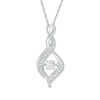 Thumbnail Image 1 of Unstoppable Love™ 0.23 CT. T.W. Diamond Flame-Shaped Vintage-Style Pendant in 10K White Gold