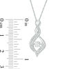 Thumbnail Image 2 of Unstoppable Love™ 0.23 CT. T.W. Diamond Flame-Shaped Vintage-Style Pendant in 10K White Gold