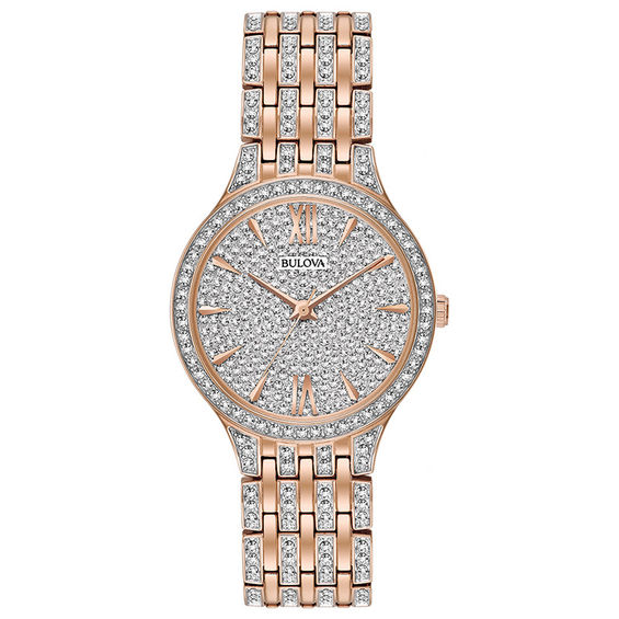 Ladies' Bulova Phantom Crystal Accent Rose-Tone Watch (Model: 98L235)