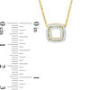 Thumbnail Image 1 of 0.09 CT. T.W. Diamond Double Square Pendant in 10K Gold