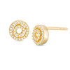 Thumbnail Image 0 of 0.10 CT. T.W. Diamond Double Circle Stud Earrings in 10K Gold