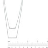 Thumbnail Image 2 of 0.45 CT. T.W. Diamond Horizontal Bar Double Strand Necklace in Sterling Silver - 20&quot;