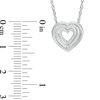0.09 CT. T.W. Diamond Triple Heart Pendant in Sterling Silver