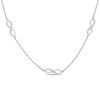 Thumbnail Image 0 of 0.23 CT. T.W. Diamond Infinity Station Necklace in Sterling Silver