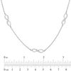 Thumbnail Image 1 of 0.23 CT. T.W. Diamond Infinity Station Necklace in Sterling Silver