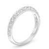 Thumbnail Image 1 of 0.18 CT. T.W. Diamond Chevron Double Row Anniversary Band in Sterling Silver