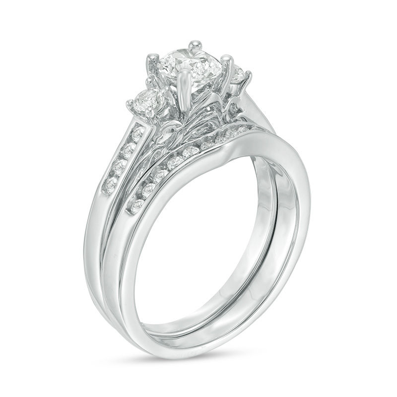 White sapphire hotsell ring set