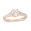 Thumbnail Image 1 of Lab-Created White Sapphire Engagement Ring in 10K Rose Gold