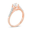 Thumbnail Image 2 of Lab-Created White Sapphire Engagement Ring in 10K Rose Gold