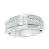 Thumbnail Image 0 of Men's 0.60 CT. T.W. Quad Square-Cut Diamond Wedding Band in 10K White Gold