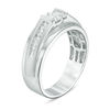 Thumbnail Image 1 of Men's 0.60 CT. T.W. Quad Square-Cut Diamond Wedding Band in 10K White Gold