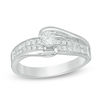 Thumbnail Image 1 of 0.50 CT. T.W. Diamond Bypass Engagement Ring in 14K White Gold