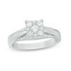 Thumbnail Image 1 of 0.50 CT. T.W. Composite Diamond Cushion-Shaped Engagement Ring in 10K White Gold