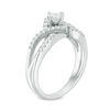 Thumbnail Image 2 of 0.50 CT. T.W. Princess-Cut Diamond Tilted Bypass Frame Bridal Set in 14K White Gold