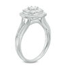 Thumbnail Image 1 of 0.45 CT. T.W. Composite Diamond Cushion Frame Engagement Ring in 10K White Gold