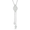 Thumbnail Image 1 of 0.45 CT. T.W. Diamond Marquise Lariat-Style Bolo Necklace in Sterling Silver - 30"