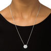 Thumbnail Image 3 of 0.45 CT. T.W. Composite Diamond Double Frame Bolo Necklace in Sterling Silver - 30"